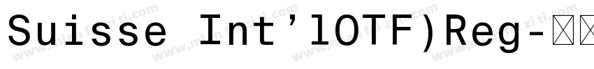 Suisse Int’lOTF)Reg字体转换
